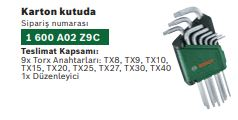ALYAN ANAHTAR TAKIMI TORX 9 PARCA